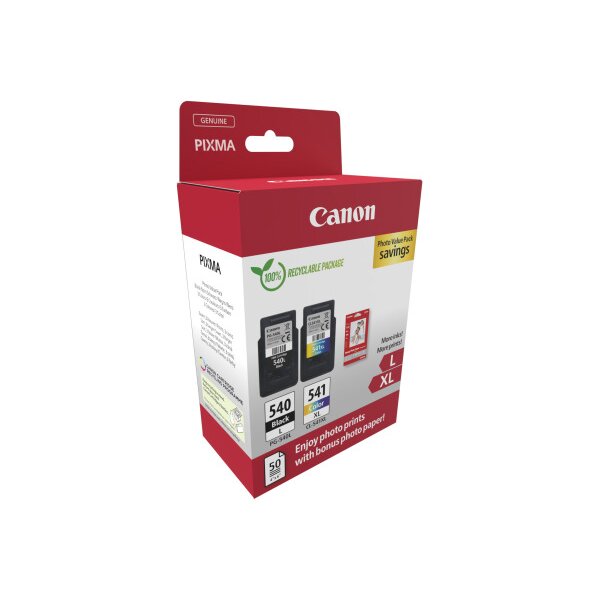 CANON Photo Value Pack L/XL CMYBK PGCL540/1 PIXMA MG2150 GP-501 50Bl.