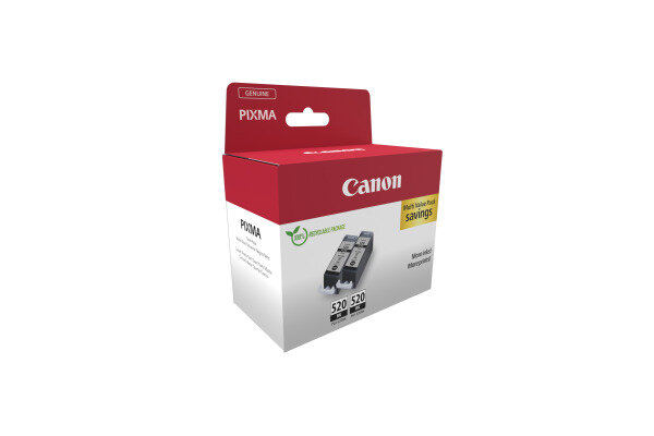 CANON Twin Pack Tinte schwarz PGI-520BKT iP 3600 2x19ml
