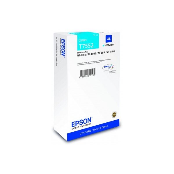 EPSON Cart. dencre XL cyan T75524N WF 8010/8090 4000 pages