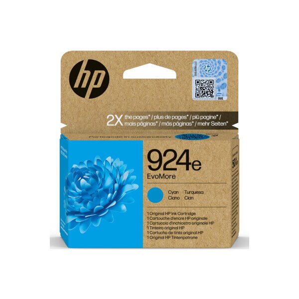 HP Cart. dencre 924e cyan 4K0U7NE OfficeJet Pro 8120/8130 800 p.