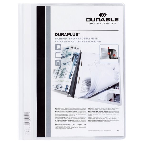 DURABLE Schnellhefter DURAPLUS, DIN A4, gelb, überbreit