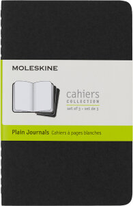 MOLESKINE Notizheft Cahier, L A5, blanko, Karton, schwarz