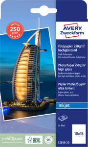 AVERY Zweckform Inkjet Fotopapier PREMIUM, 10 x 15 cm, weiss