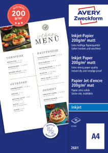 AVERY Zweckform Inkjet Papier BUSINESS, DIN A4, 200 g qm