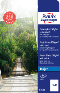 AVERY Zweckform Inkjet Fotopapier PREMIUM, 13 x 18 cm, weiss