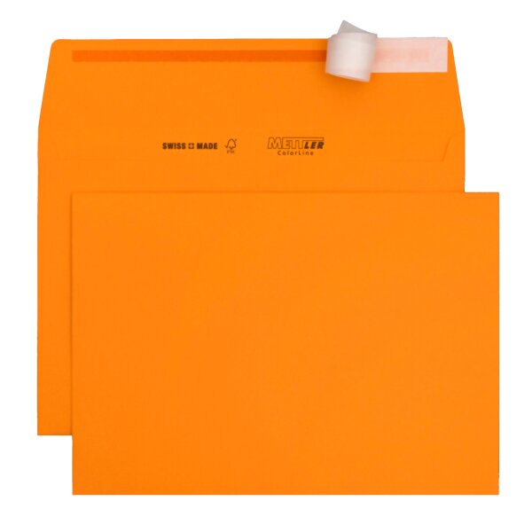 METTLER Enveloppe couleur C5 sans fenêtre orange clair 120g - 250 pièces