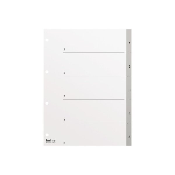 KOLMA Register KolmaFlex A4 18.554.03 grau 1-5