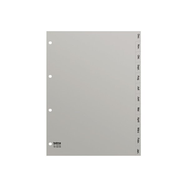 KOLMA Répertoires KolmaFlex A4 18.123.03 gris Dez-Jan AL