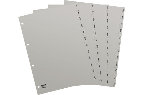 KOLMA R&eacute;pertoires KolmaFlex A4 18.121.03 gris Jan-D&eacute;c FR