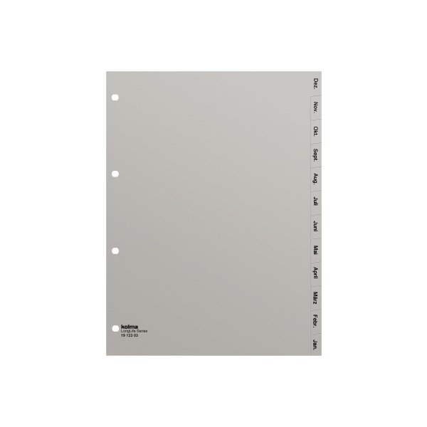 KOLMA Répertoires LongLife A4 19.123.03 gris Dez-Jan AL