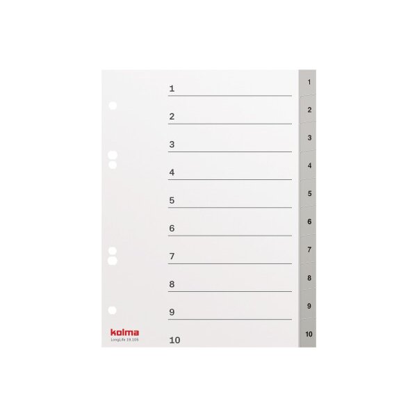 KOLMA Répertoires LongLife A5 19.105.20 gris 1-10