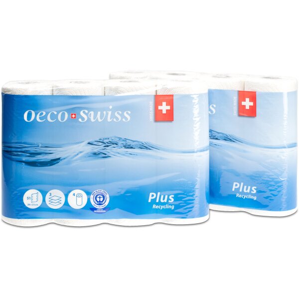 OECO SWISS Papier ménage Plus 3388517 4 rouleaux