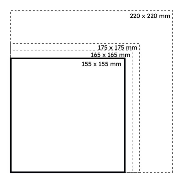 METTLER Couvert farbig 155 x 155 mm ohne Fenster Haftklebe pastellgelb 120g - 500 Stück
