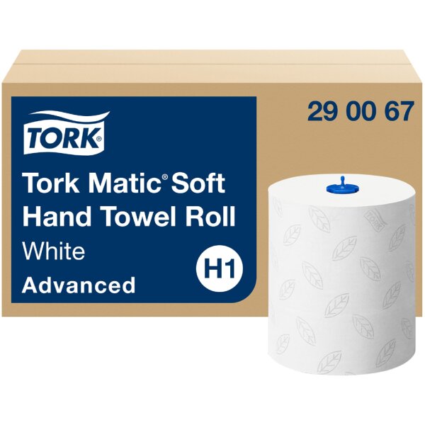 TORK Matic Handtuchrolle, 2-lagig, weiss grau, 150 m