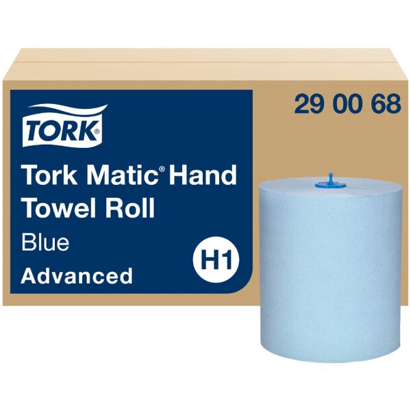 TORK Matic Rouleau dessuie-mains, 2 couches, 150 m, bleu