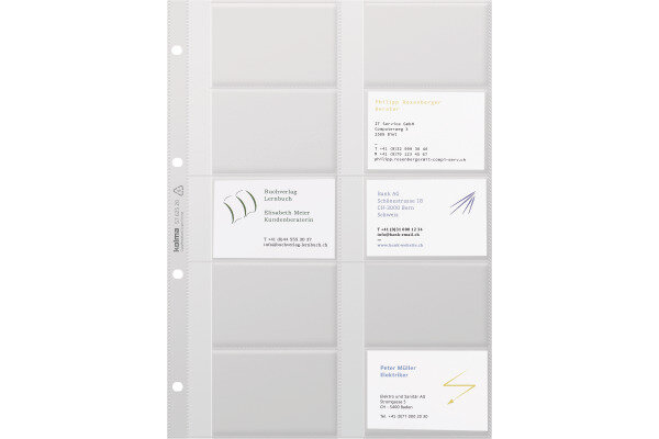 KOLMA Poche transparent A4 57.625.20 CopyResistant, cartes 5 pcs.