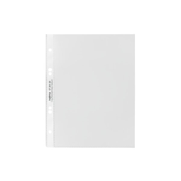 KOLMA Poche transparent A5 57.203.20 CopyResistant, lisse 100pcs.