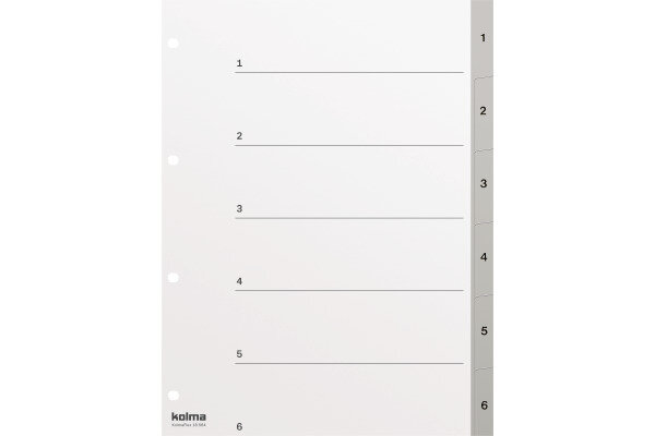KOLMA Register KolmaFlex A4 18.564.03 grau 1-6