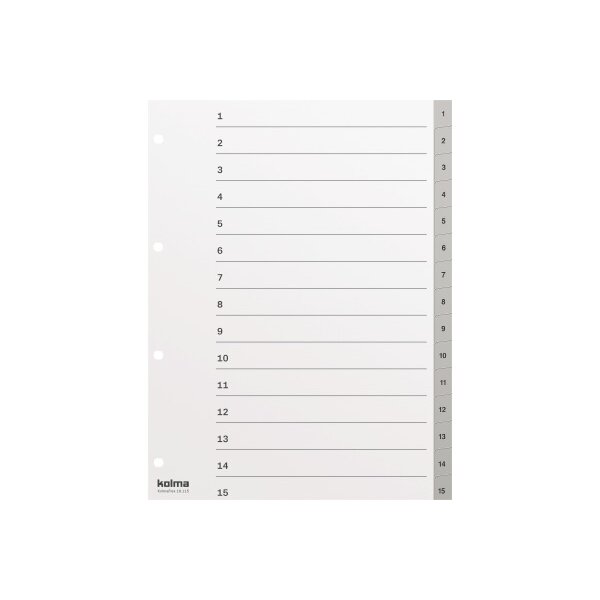 KOLMA Répertoires KolmaFlex A4 18.115.03 gris 1-15