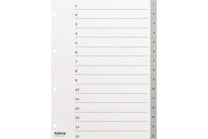 KOLMA Répertoires KolmaFlex A4 18.115.03 gris 1-15