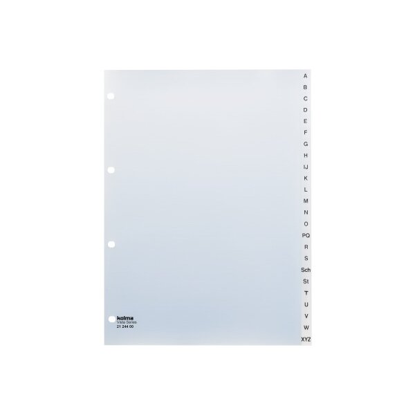 KOLMA Register Vista A4 21.244.00 transparent A-Z 24-teilig