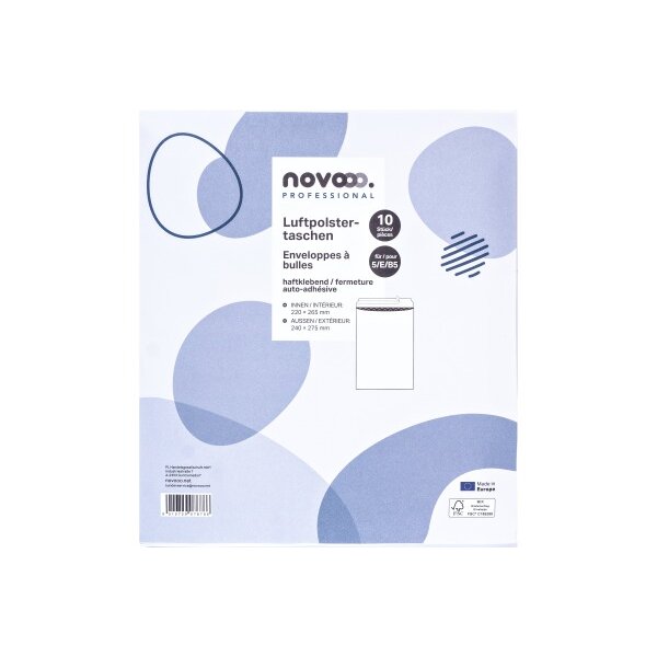 NOVOOO Luftpolstertasche Gr.5 E-1712149 weiss, 240x270mm 10 St&uuml;ck