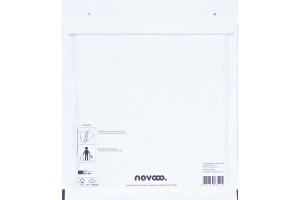 NOVOOO Enveloppe molleton Gr.5 E-1712140 blanc, 240x270mm 100 pi&egrave;ces