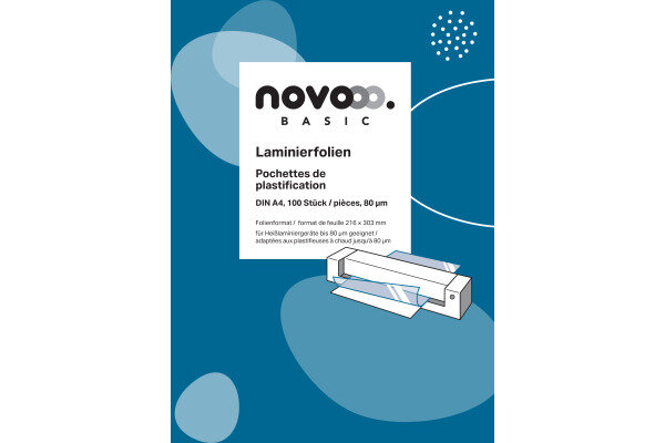 NOVOOO Pochettes a plastifier A4 47060000 brillant, 80my 100 pcs.