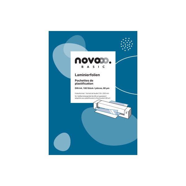 NOVOOO Pochettes a plastifier A4 47060000 brillant, 80my 100 pcs.