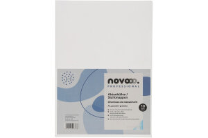 NOVOOO Pro Sichtmappen 120my A4 400197702 transparent genarbt 10 Stück