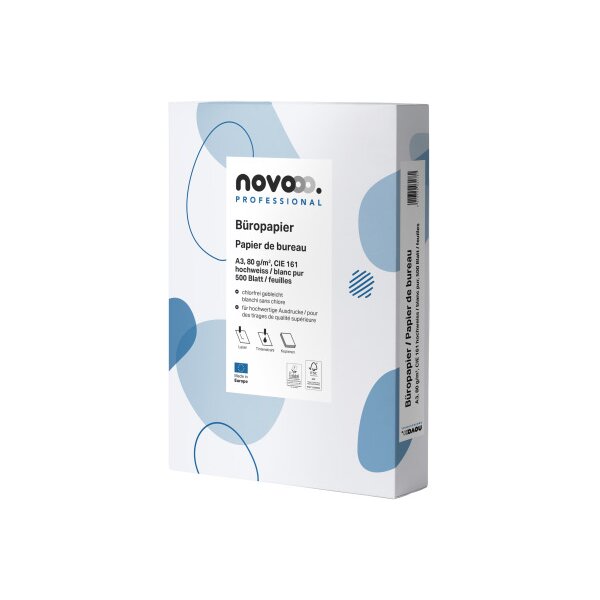 NOVOOO Papier &agrave; copier, 80g A3 641913 Professional 500 feuilles