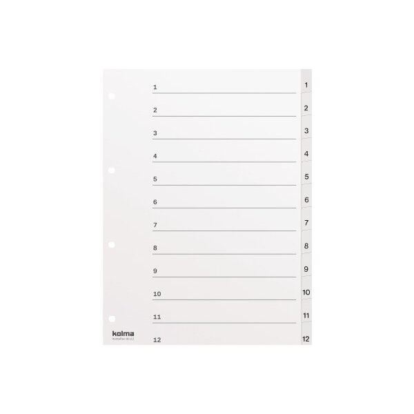 KOLMA Register KolmaFlex A4 18.112.16 weiss 1-12