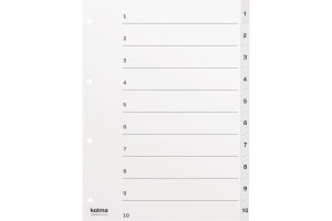 KOLMA Répertoires KolmaFlex A4 18.114.16 blanc 1-10
