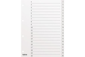 KOLMA Répertoires KolmaFlex A4 18.120.16 blanc 1-20