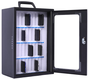 pavo Smartphone-Schrank, für 48 Smartphones, dunkelgrau