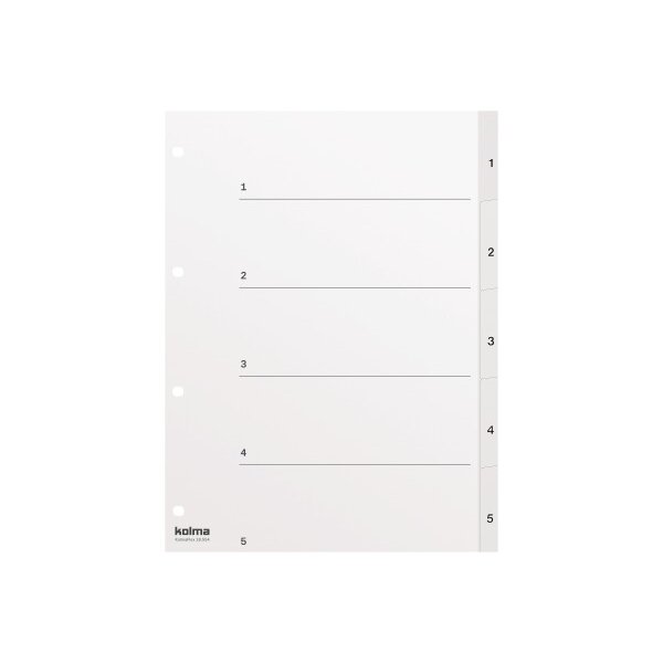 KOLMA Register KolmaFlex A4 18.554.16 weiss 1-5