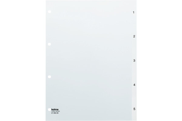 KOLMA Register Vista A4 21.554.00 transparent 1-5