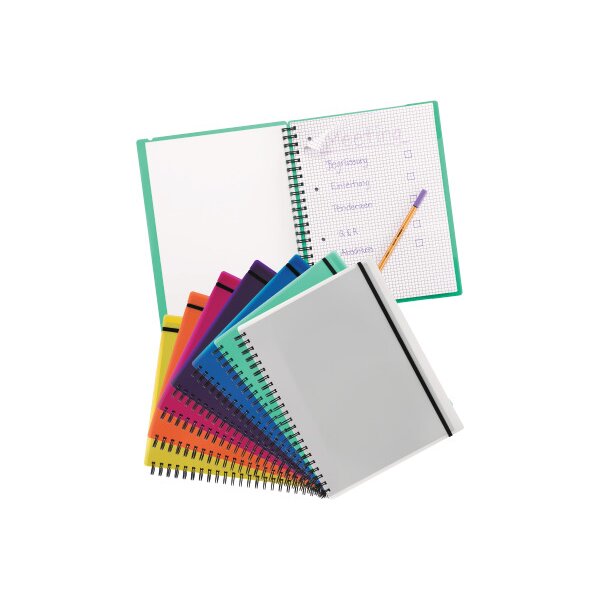 KOLMA Cahier spir.EASY KolmaFlex A4 06.550.01 vert, quadrill&eacute; 5mm 100 feuil.