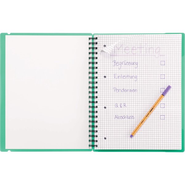KOLMA Cahier spir.EASY KolmaFlex A4 06.550.01 vert, quadrill&eacute; 5mm 100 feuil.