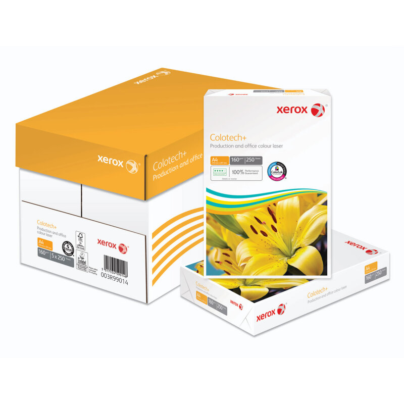 Xerox Colotech+ Papier Laser couleur blanc A4 160g - 1 Carton (1250 feuilles)