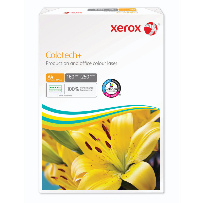 Xerox Colotech+ Papier Laser couleur blanc A4 160g - 1 Carton (1250 feuilles)