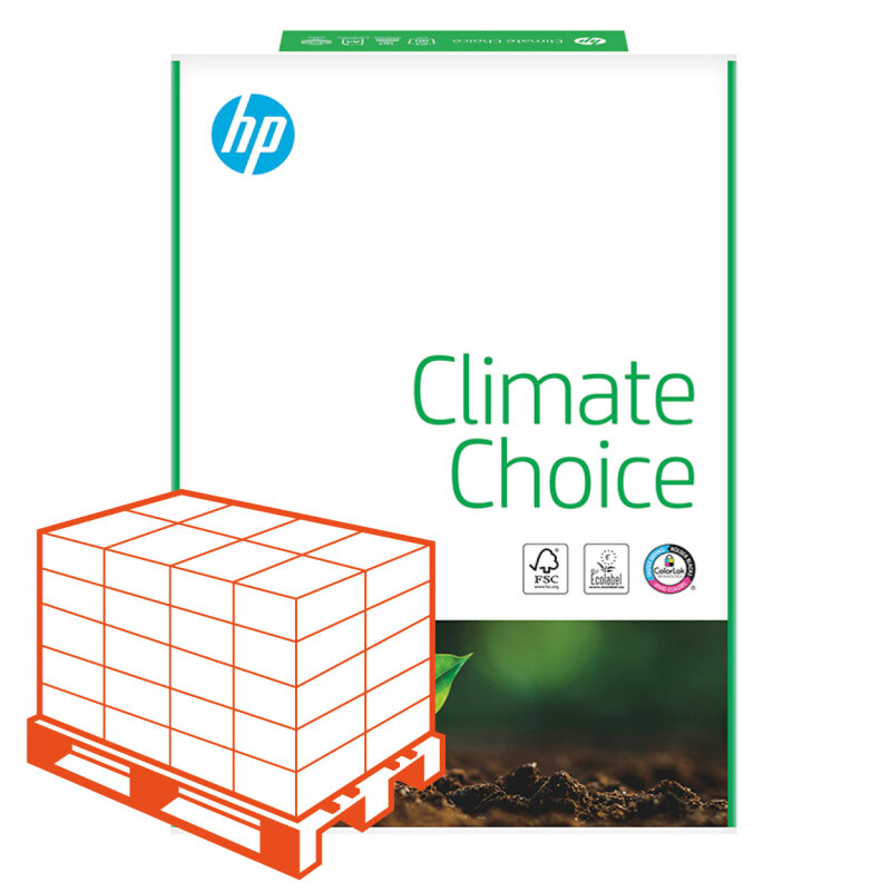 HP Climate Choice Businesspapier weiss A4 80g - 1 Palette (100000 Blatt)