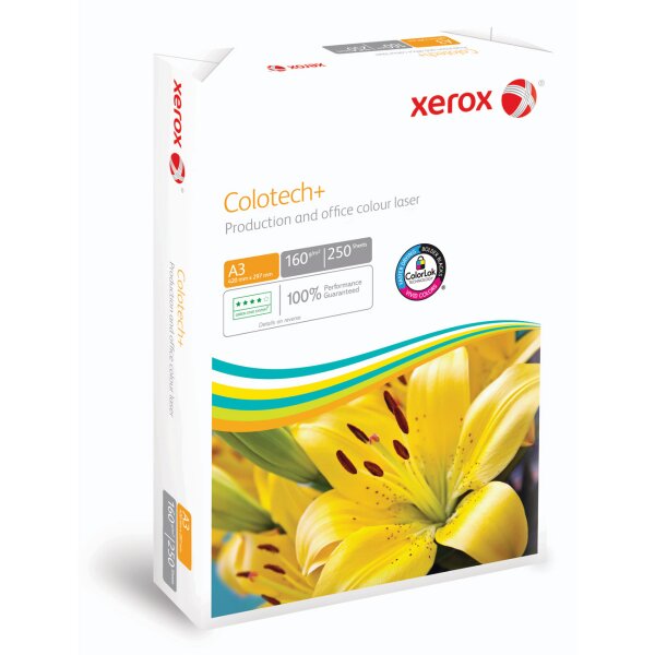XEROX Colotech+ Farblaserpapier weiss A3 160g - 1 Karton (750 Blatt)