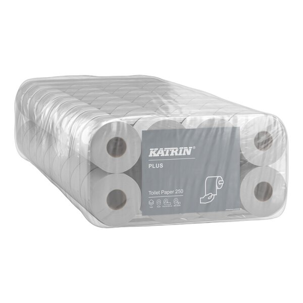 KATRIN Plus Toilettenpapier weiss, 3-lagig, 250 Blatt - 1/2 Palette (792 Rollen)