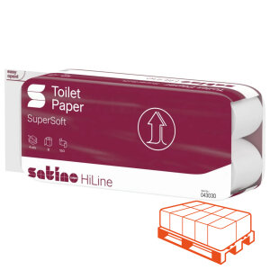 SATINO HiLine Papier de toilette extra blanc, 4 couches,...