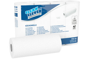 CLEAN AND CLEVER Haushaltrollen 3-lagig 26x23cm P1710...