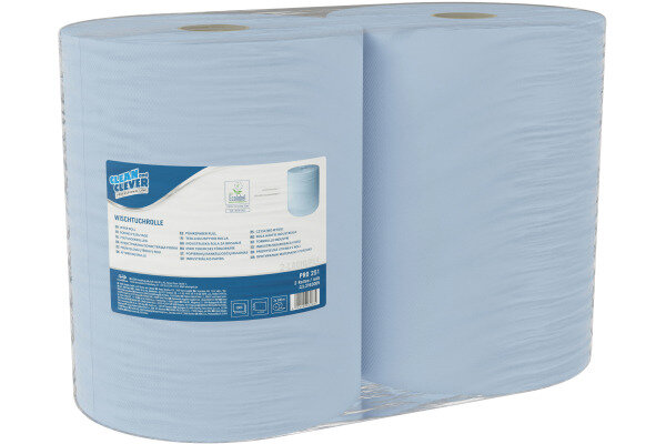 KATRIN Putztuchrollen 2-lagig 38x36cm P1468 Maxi, blau 2 Rollen