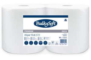 BULKYSOFT Putztuchrolle 2-lagig 26x34cm 26136 weiss 2 Rollen