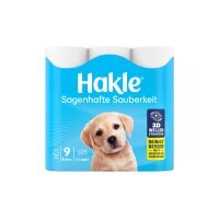 HAKLE Toilettenpapier 4411753 Sagenhafte Sauberkeit 9 Rollen