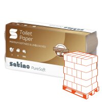 SATINO PureSoft Recycling Papier de toilette beige,...